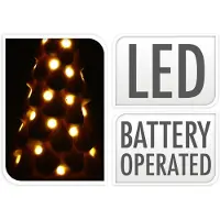 Nobrand Porzellan -Weihnachtsbaum mit LED, Set von 6 Teilen