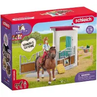 Schleich HORSE CLUB Pferdebox mit Hannah & Cayenne - 42710, Bauernhof, Horse Stable, Horses, 5 Jahr(e), Mehrfarbig