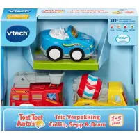 Vtech Toet Toet Auto's Trio-pack: Collin Cabrio, Sepp Cementwagen, Bram Brandweer, 1 Jahr(e), Mit Ton, Sprachfunktion, Batterien erforderlich, AAA, Kunststoff