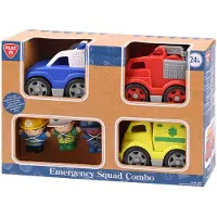 Playgo Play Rettungsfahrzeuge Spielset mit Figuren - Spielzeugset 6-teilig