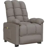 vidaXL Massagesessel Taupe Stoff