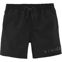 Venice beach Badeshorts , Herren, Gr. S, N-Gr, schwarz, Microfaser, Recycling-Polyester, unifarben, Badehosen Badeshorts, seitliche Eingrifftasche mit Reißverschluss