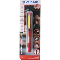 Velamp LED-Taschenlampe 1 Watt, COB 3 Watt, batteriebetriebene 2in1 Arbeitsleuchte, mit Magnet und Clip, inklusive Batterien