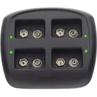 AccuCell Schnellladegerät 4fach für 1-4 Stück 9V NiMH Akku