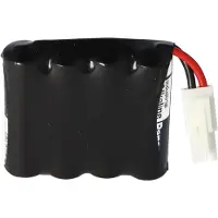AccuCell 6 Volt Batterie passend für SAG Schlagbaum Schließanlagen, Typ 3850000.020.000, 3850000020000 mit Kabel und Stecker