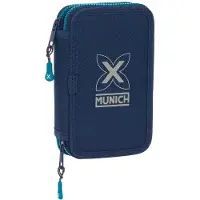 Munich Doppel-Federtasche Nautic Marineblau 12.5 x 19.5 x 4 cm 28 Stücke