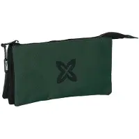 Safta Dreifaches Mehrzweck-Etui Verde grün 22 x 12 x 3 cm