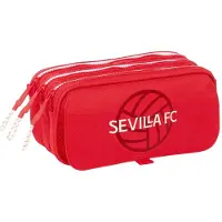 Big Buy Cooking Dreifaches Mehrzweck-Etui Sevilla Fútbol Club Rot 21,5 x 10 x 8 cm