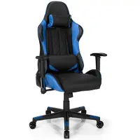 Costway Gaming Stuhl, Racing Style Drehstuhl mit Kopfstütze & Lendenkisse