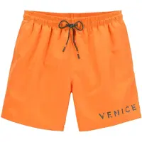 Venice beach Badeshorts , Herren, Gr. S, N-Gr, orange, Microfaser, Recycling-Polyester, unifarben, Badehosen Badeshorts, seitliche Eingrifftasche mit Reißverschluss