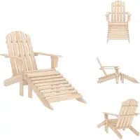 vidaXL Adirondack-Gartenstuhl mit Fußstütze Massivholz Tanne - Gartenstühle