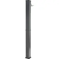 Beliani Outdoor Mischbatterie-Set Schwarz Kunststoff und Edelstahl mit Regenfunktion Solarbetrieben Modern Garden