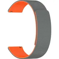 Techsuit – Uhrenarmband 20 mm (W074) für Samsung Galaxy Watch 4/5/Active 2, Huawei Watch GT 3 (42 mm)/GT 3 Pro (43 mm) – grau-orange