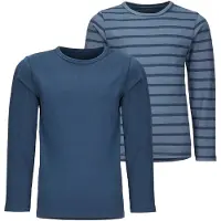 Minymo Basic 34 -t-shirt LS (2-pack) new navy (713) 122