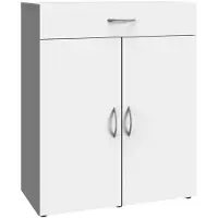Wimex Kombikommode "Multiraumkonzept", weiß, B:80cm H:98cm T:48cm, Holzwerkstoff, Sideboards, Kombikommode, Schubkästen auf Metallschienen