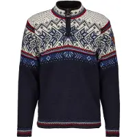 Dale of Norway Vail Masc Sweater midnightnavy redrose offwhite (C00) XL