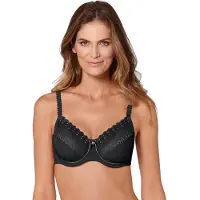 Sassa Bügel-BH , Damen, Gr. 100, Cup C, schwarz, 90% Polyamid, 10% Elasthan, BHs Bügel-BH