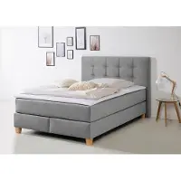 Home affaire 1100000002199 "Moulay", grau, B:154cm L:211cm, Komplettbetten, 1100000002199, inkl. Topper, in 3 Härtegraden, TFK auch in Härtegrad 4