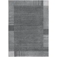 Andiamo Teppich "Sant Jordi", grau, B:200cm H:7mm L:290cm, Kunstfaser, Teppiche, Teppich, Kurzflor, modernes Design, mit Bordüre