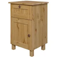 Otto Home Nachtkommode "Juventus, Nako, Nachttisch", beige (natur), B:42cm H:65cm T:38cm, Massivholz, Sideboards, Nachtkommode, mit einer Schublade, aus massiver Kiefer, FSC-zertifiziert