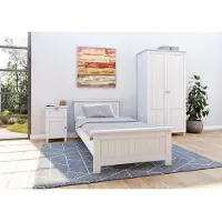 Otto Home Massivholzbett "Juventus, Bett, Massivholzbett, Holzbett, Bettrahmen", weiß, B:102cm H:77cm L:208cm, Betten, Massivholzbett, Breite 90 cm, aus massiver Kiefer, FSC-zertifiziert