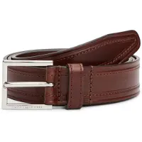 Tommy Hilfiger Ledergürtel "HUDSON EMBOSS LEATHER 3.0 cm breit", Herren, Gr. 90, braun (coffee bean), Rindsleder, unifarben, Gürtel Ledergürtel, Größenverstellbar