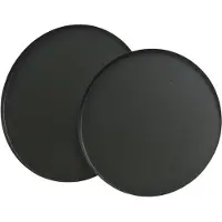 Basics Tablett Metall 2er Set D35/30cm matt schwarz