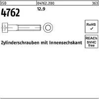 Reyher DIN 912 / ISO 4762 - Stahl 12.9 blank - M 6x210 - Zylinderschrauben mit Innensechskant