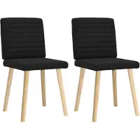 vidaXL Esszimmerstühle 2 Stk. Schwarz Stoff