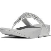 FitFlop Lulu Crystal-Mix Toe-Post Silver Größe EU 37