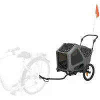 Trixie Hundefahrradanhänger - M - grau/salbei