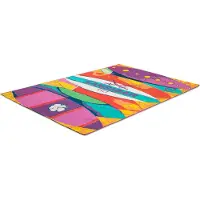 Sansibar Teppich "Rantum Beach SA-020", rechteckig, 5 mm Höhe, Flachgewebe, modernes Design, Surfboards, In- und Outdoor geeignet