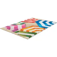 Sansibar Teppich "Rantum Beach SA-019", rechteckig, 5 mm Höhe, Flachgewebe, modernes Design, Sonnenschirme, In- und Outdoor geeignet