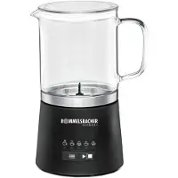 Rommelsbacher MS 625, Automatischer Milchaufschäumer/-wärmer, Schwarz, Edelstahl, Glas, 250 ml, 500 ml, Heiß & Kalt