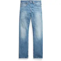 Ralph Lauren für Damen. 211969410001 Relaxed Straight Fit Jeans mit hohem Bund blau (28/32), Lässig, Baumwolle, Denim