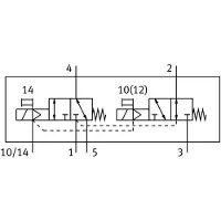 FESTO 2x3/2 NO/NC Monostabiles Magnetventil Für Luft M5 135l/min - 574354