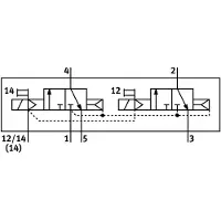 FESTO 2x3/2 NC Monostabil Magnetventil Baugröße 2 ISO 5599-2 2400l/min - 560825