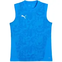Puma teamCUP ärmelloses Trainingstrikot Herren blau silber Gr XL