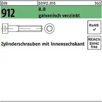 Lemvigh-Muller M 16X100 DIN 912 8.8 FZB cylinderhoved indv. 6-kt. - (25 stk.)