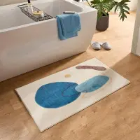 Gino Falcone Badematte "Ariella GF-151", bunt (blau multi), H:7mm, Polyester, Badematten, Badematte, Badteppich, bedruckt, modernes Design, weich & kuschelig