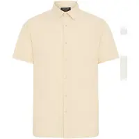 Indicode Leinenhemd "Leinenhemd IDMonk", Herren, Gr. S, N-Gr, beige (fog), Obermaterial: 55% Leinen LI. 45% Baumwolle CO., Hemden Leinenhemd