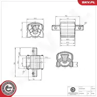 ESEN SKV Lagerung, Motor 75SKV129