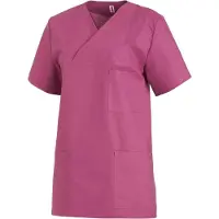 Leiber Schlupfkasack, kurzarm, unisex, brombeer, Kasack ideal für die Pflege, Größe: 00 (Damen 30/32 = XS, Herren 36/38)