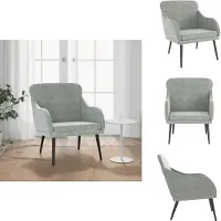 vidaXL Sessel Hellgrau 63x76x80 cm Samt - Sessel