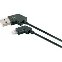 Schwaiger LKW120L 533, 1,2 m, Lightning, USB A, Männlich, Männlich, Schwarz