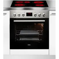 Amica Elektro-Herd-Set "EHC 933 333 E", Energieeffizienz: A, grau (edelstahl), Herdsets, Zuverlässiger Kochkomfort für den täglichen Küchenalltag, Elektro-Herd-Set