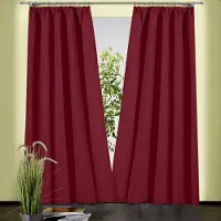 Weckbrodt Vorhang "Sento" Gr. 1, rot (bordeaux), B:135cm H:150cm, Baumwolle, Polyester, Gardinen, Vorhang, Baumwolle, blickdicht, matte Struktur, unifarben, Gardine, Store