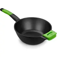 BRA Prior, Rund, Wok-/Bratpfanne, Schwarz, Grün, Teflon Classic, Prior, Aluminium