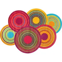 Wash & dry Teppich "Cosmic Colours" Gr. 4, bunt, B:140cm H:9mm L:200cm, Kunstfaser, BY KLEEN-TEX, Teppiche, Teppich, rutschhemmend, waschbar, Wohnzimmer