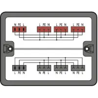 Wago 899-631/311-000 Verteilerbox,Wechselstrom (230 V),2 Eingänge,schwarz 899631311000